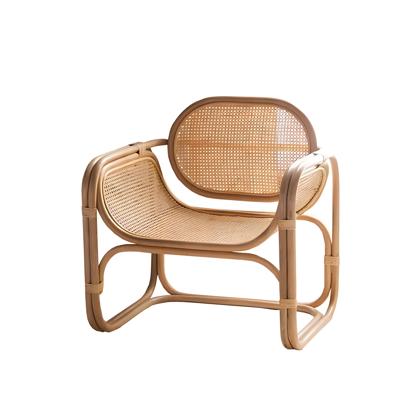 Kora Natural Rattan Cane Lounge Chair Ewer.Studio