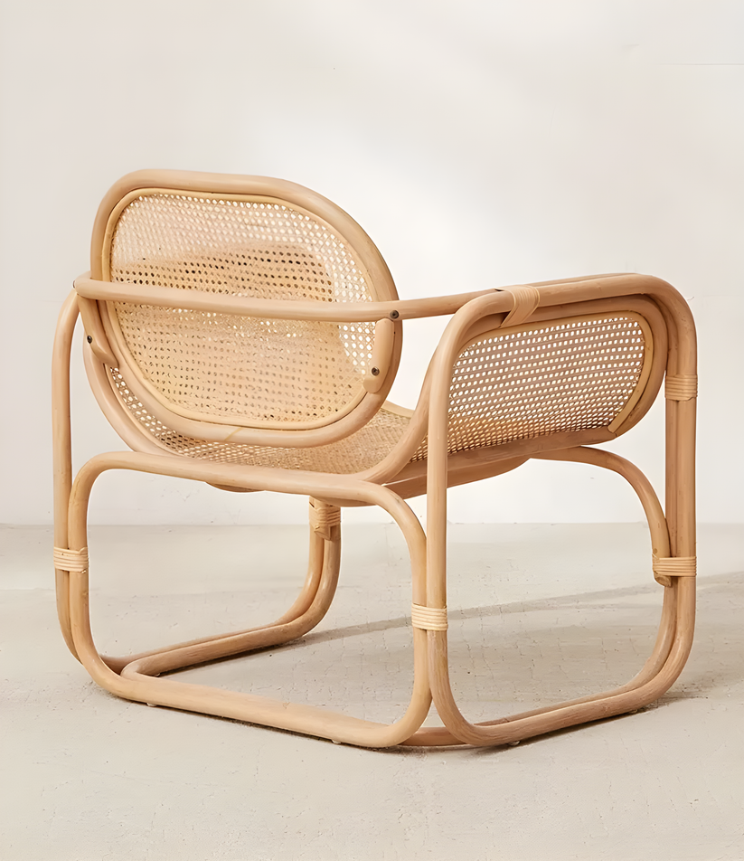 Kora Natural Rattan Cane Lounge Chair Ewer.Studio