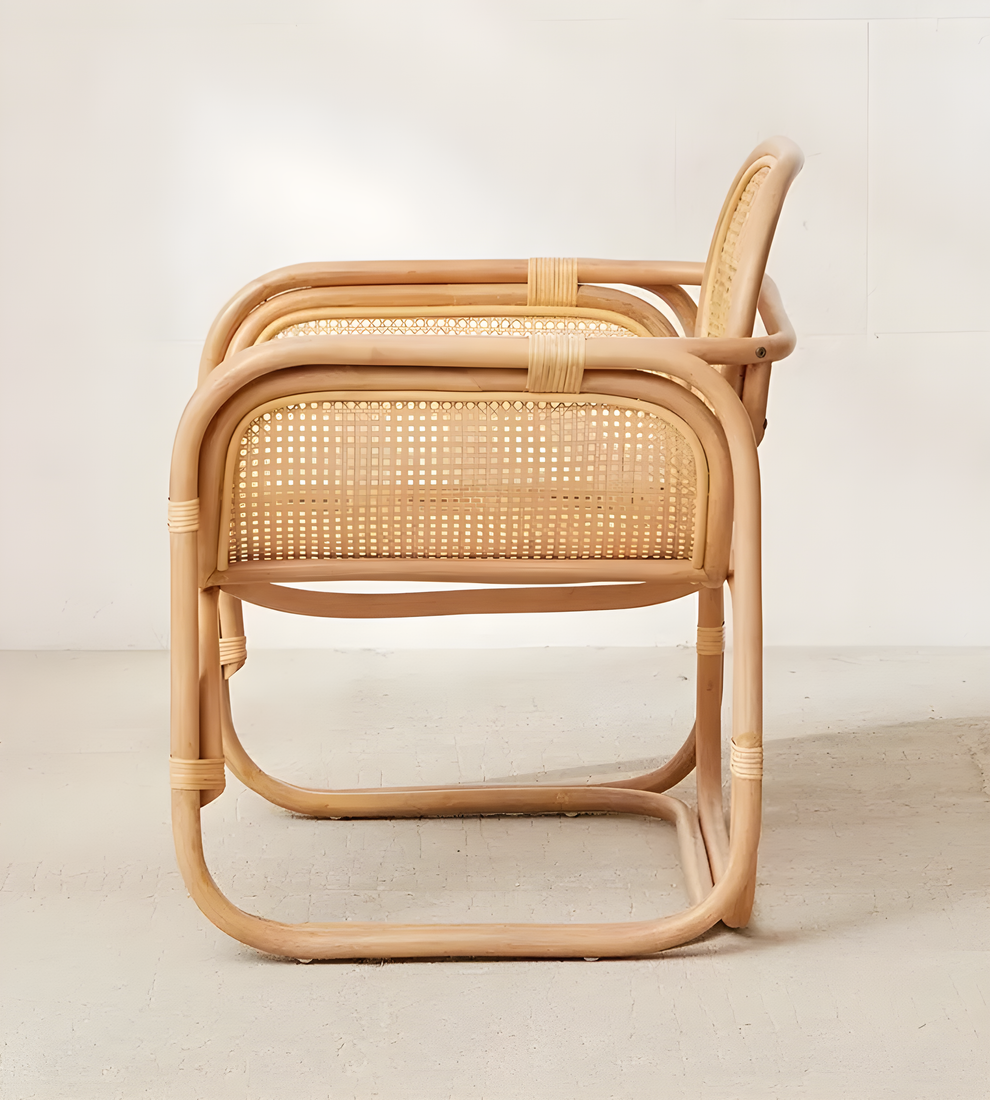 Kora Natural Rattan Cane Lounge Chair Ewer.Studio